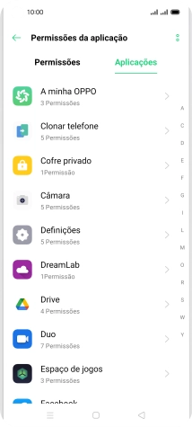 Prima a app pretendida.