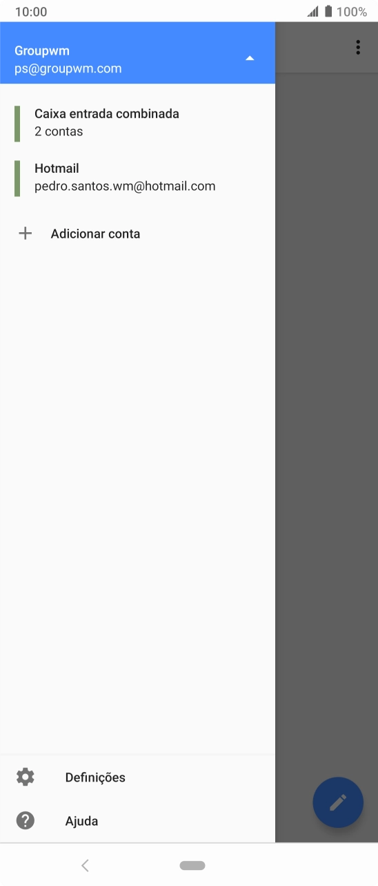 Prima a conta pretendida.