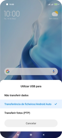 Prima Transferência de ficheiros/Android Auto.