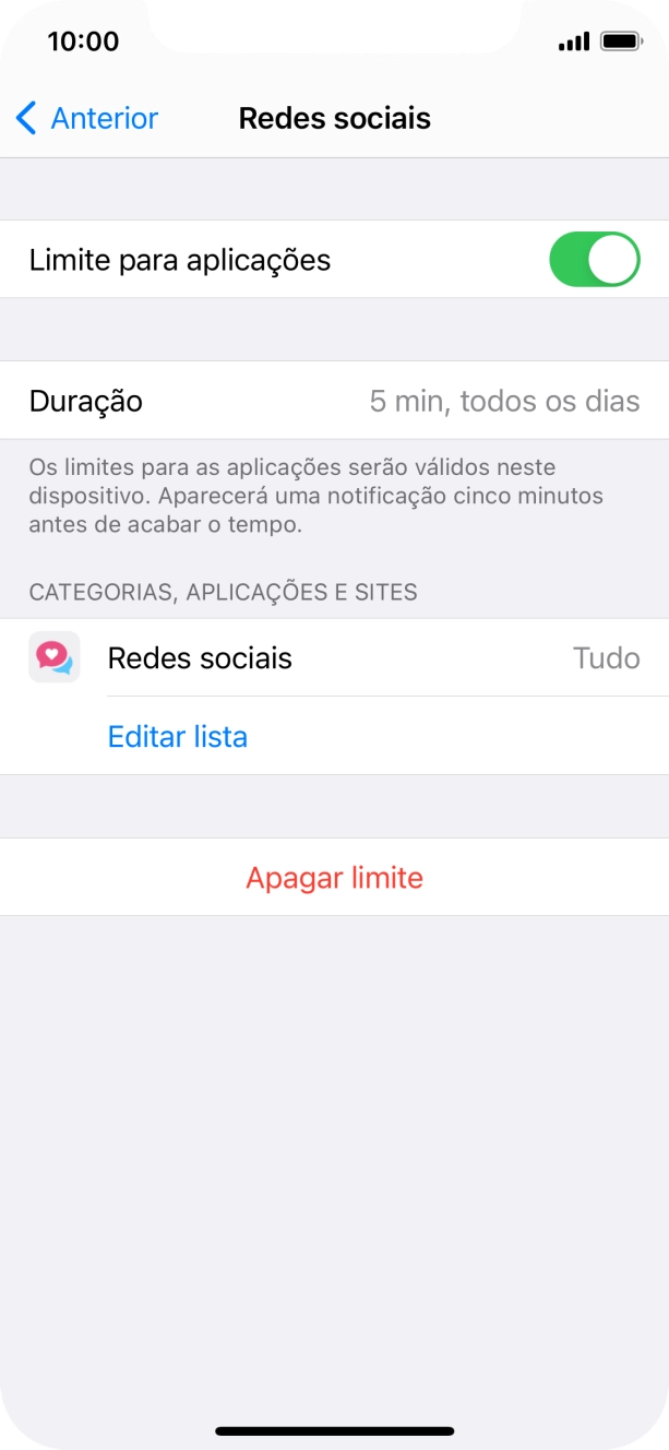 Prima Apagar limite.