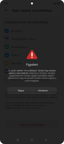 Válaszd a Következő lehetőséget.
