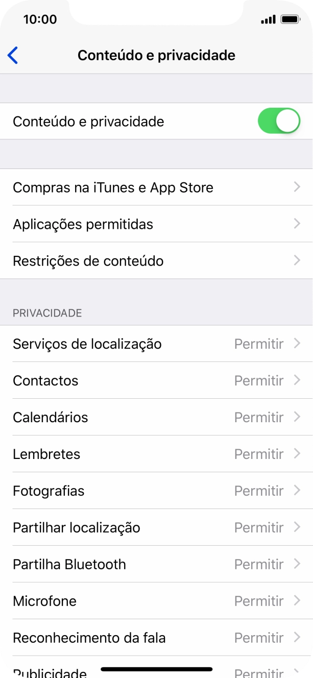Prima a seta para a esquerda.