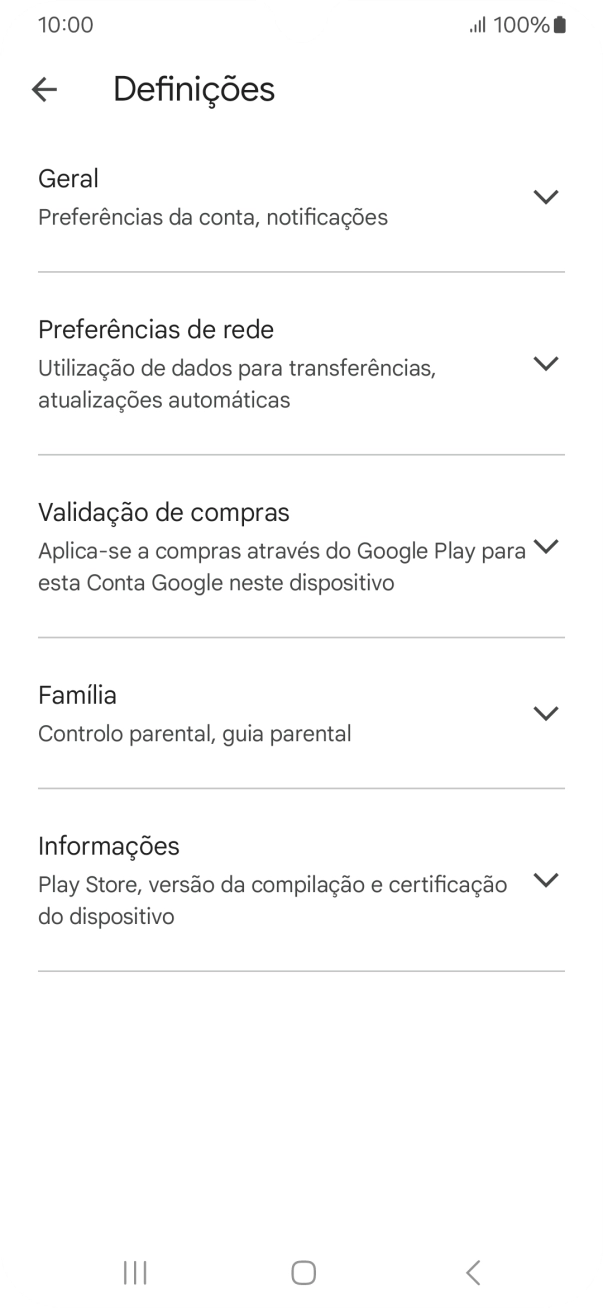 Prima Preferências de rede.