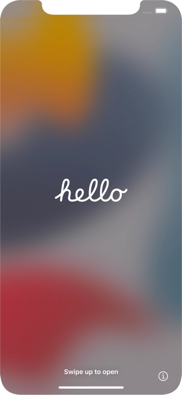 Deslize o dedo para cima a partir da base do ecrã.