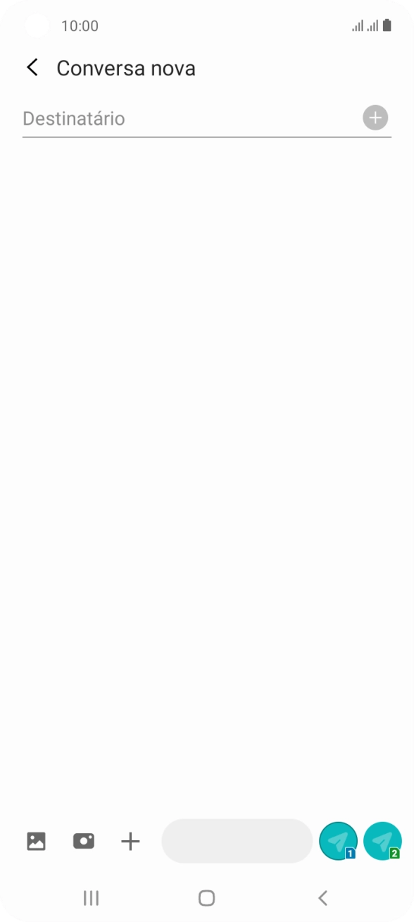 Prima a caixa de pesquisa e introduza as primeiras letras do nome do destinatário.