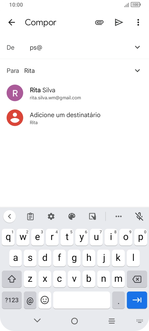 Prima o contacto pretendido.