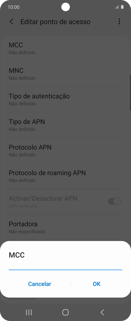 Introduza 268 e prima OK.