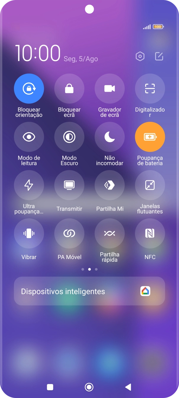 Prima a tecla de início para terminar e voltar ao ecrã inicial.