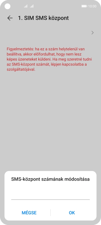 Írd be azt, hogy +36709996500, és válaszd az OK lehetőséget.