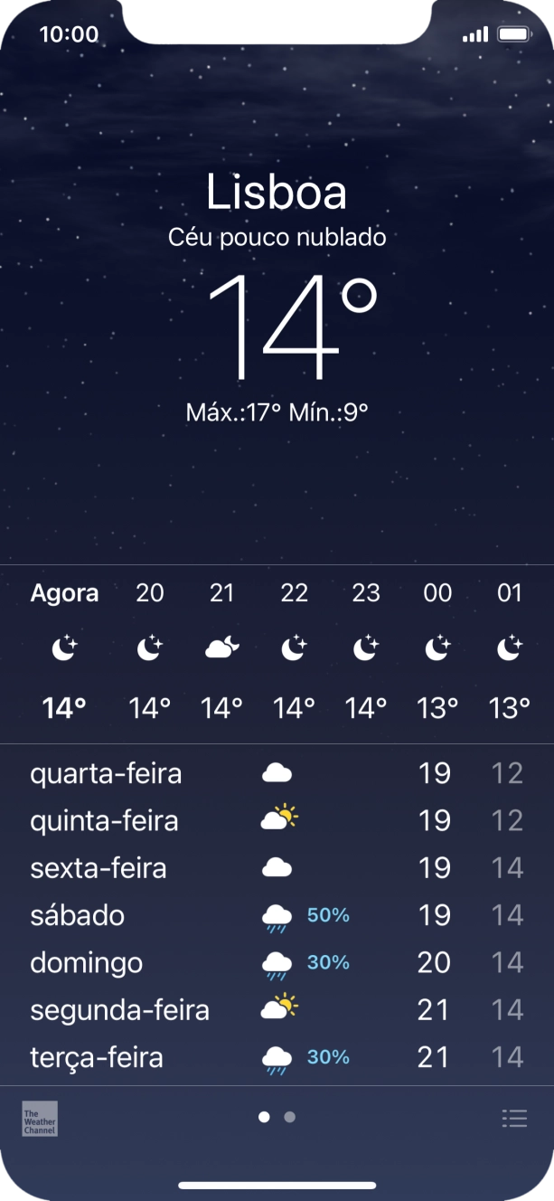 Para voltar ao ecrã inicial, deslize o dedo de baixo para cima a partir da base do ecrã.