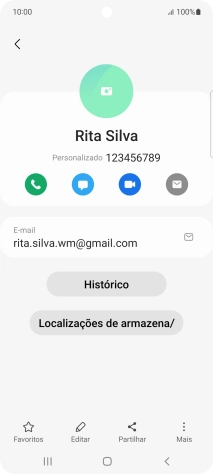 Prima o ícone de chamada.