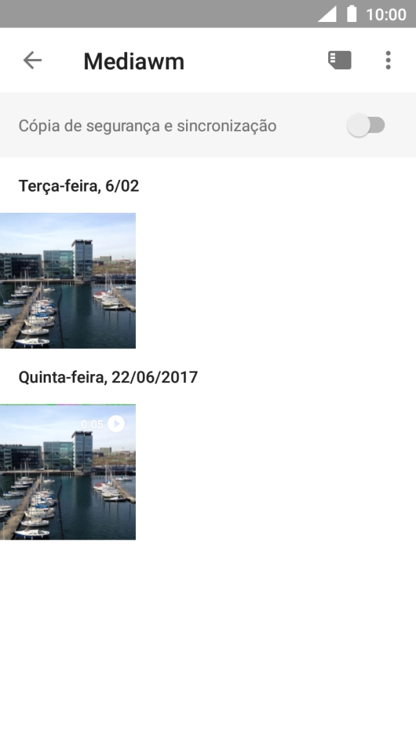 Prima durante um momento uma imagem ou um clipe de vídeo.