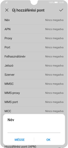 Írd be azt, hogy One MMS, és válaszd az OK lehetőséget.