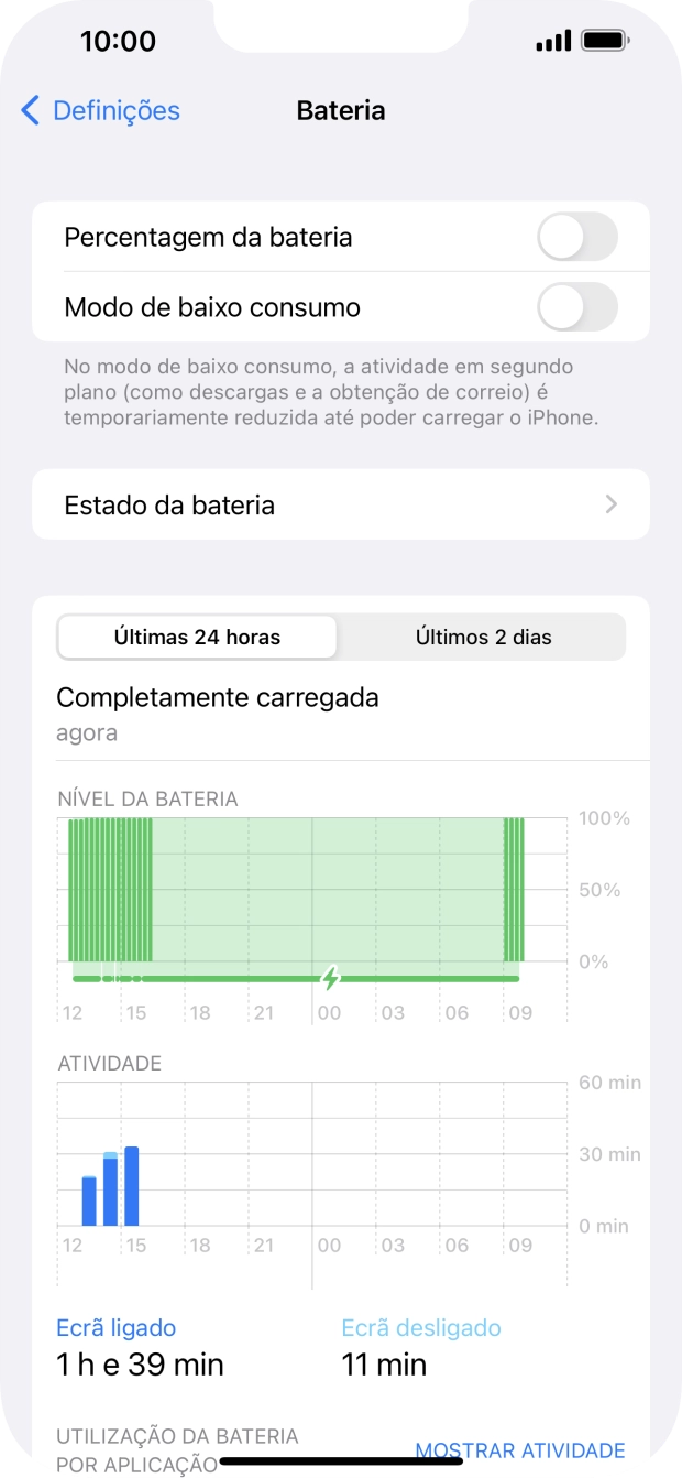 Prima Estado da bateria.