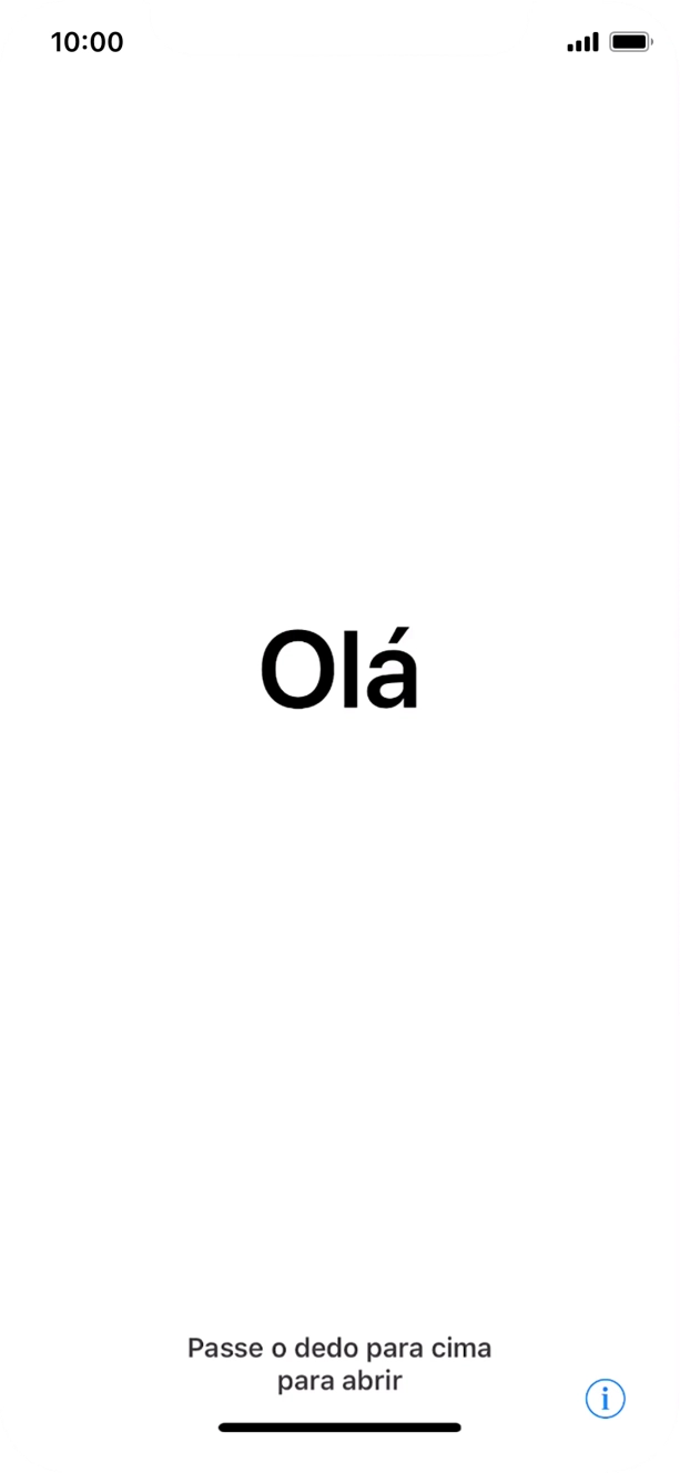 Deslize o dedo para cima a partir da base do ecrã.