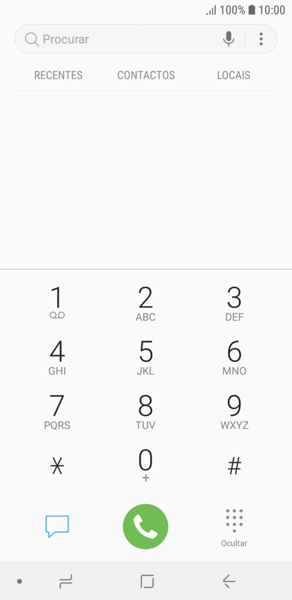 Prima o ícone de menu.