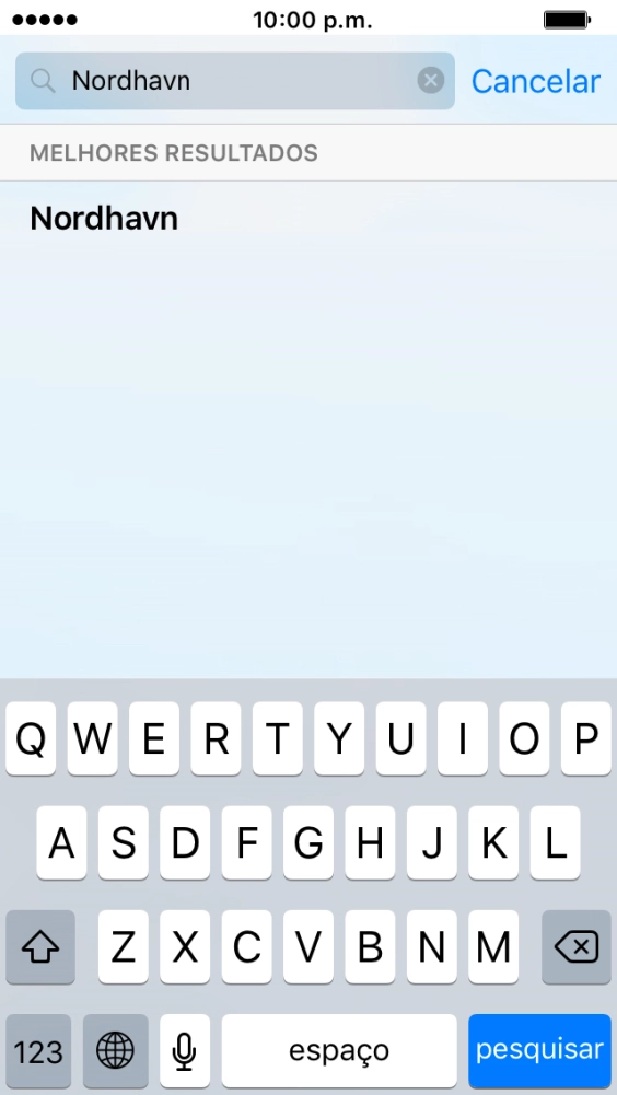 Introduza o destino pretendido, e prima pesquisar.