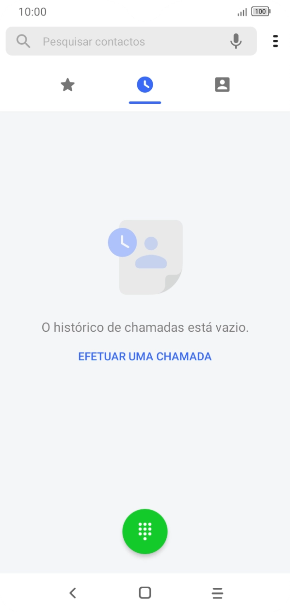 Prima o ícone de menu.