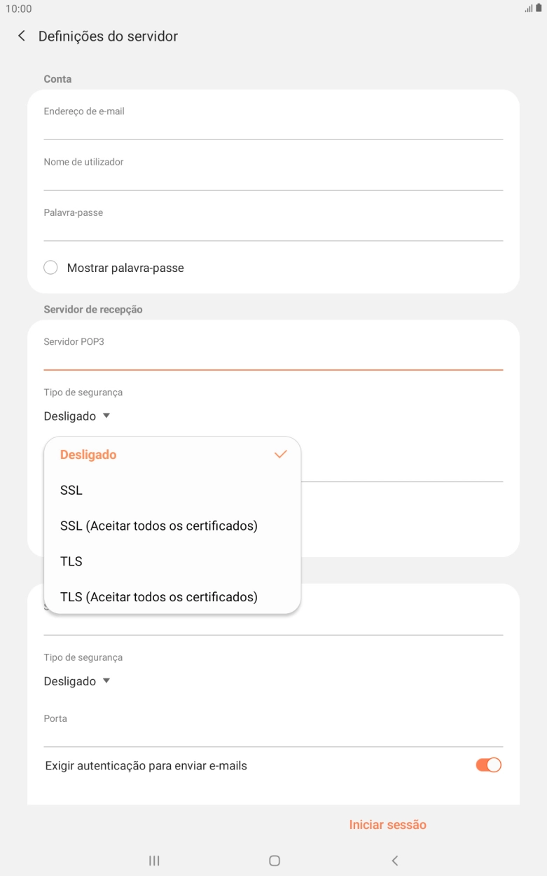 Prima SSL para ativar a função.