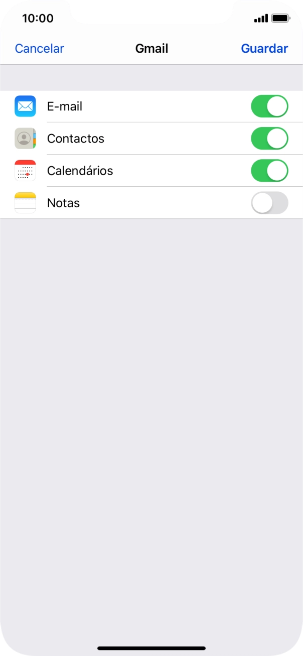 Se o ecrã mostrar esta imagem, a sua conta foi identificada e configurada automaticamente. Siga as indicações no ecrã para introduzir informações adicionais e concluir a configuração.