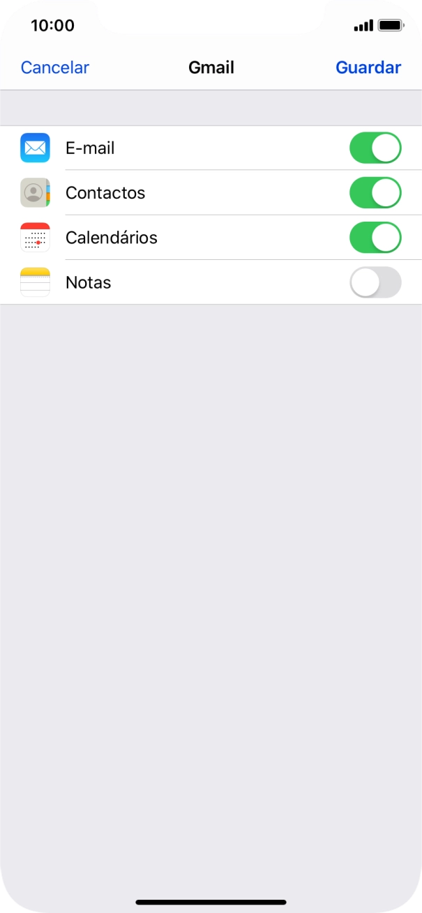 Se o ecrã mostrar esta imagem, a sua conta foi identificada e configurada automaticamente. Siga as indicações no ecrã para introduzir informações adicionais e concluir a configuração.