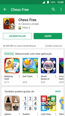 Prima a tecla de início para terminar e voltar ao ecrã inicial.