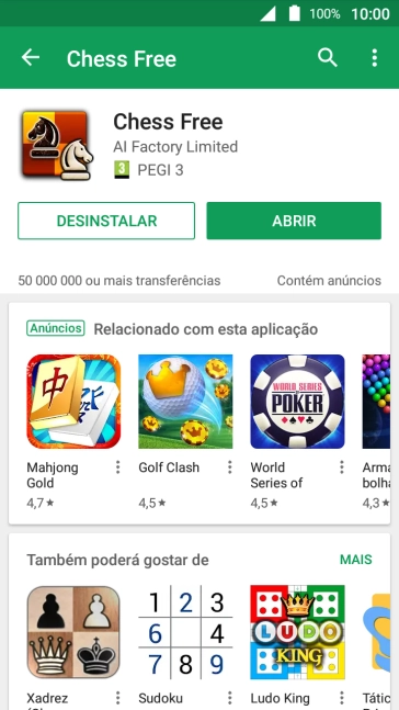 Prima a tecla de início para terminar e voltar ao ecrã inicial.