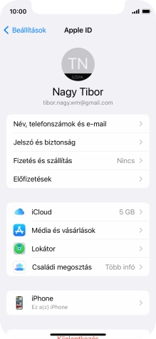 Húzd az ujjad felfelé a kijelző aljáról, hogy visszatérj a kezdőképernyőhöz.