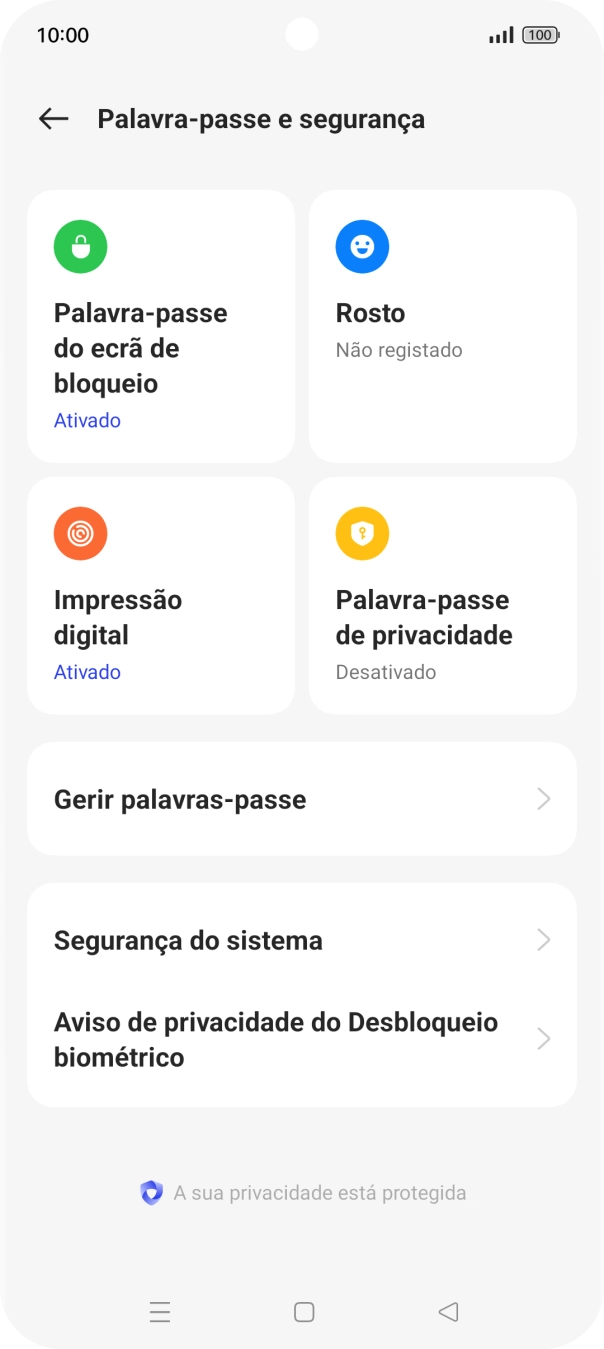 Prima Palavra-passe do ecrã de bloqueio e introduza o código adicional de bloqueio do telefone que criou anteriormente.