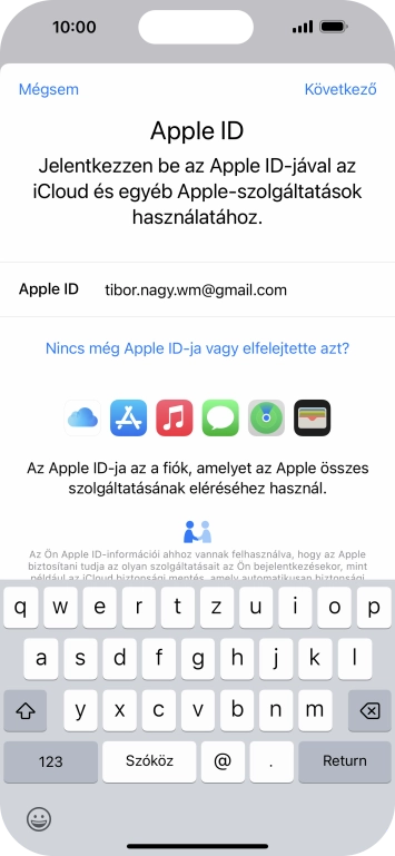 Válaszd a Következő lehetőséget.