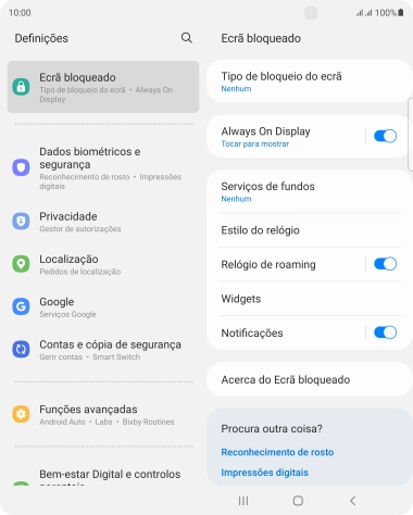 Prima a tecla de início para terminar e voltar ao ecrã inicial.