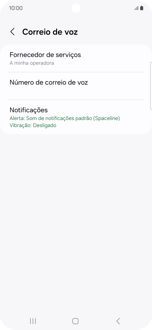 Prima Número de correio de voz.