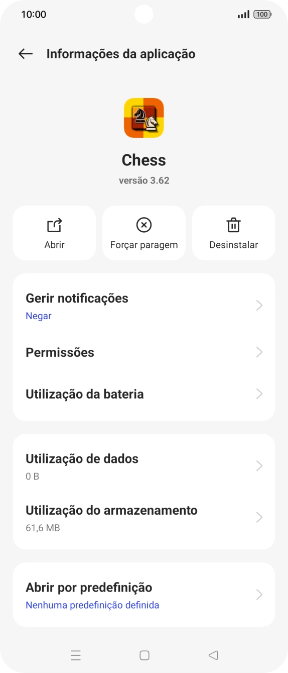 Prima Utilização do armazenamento.