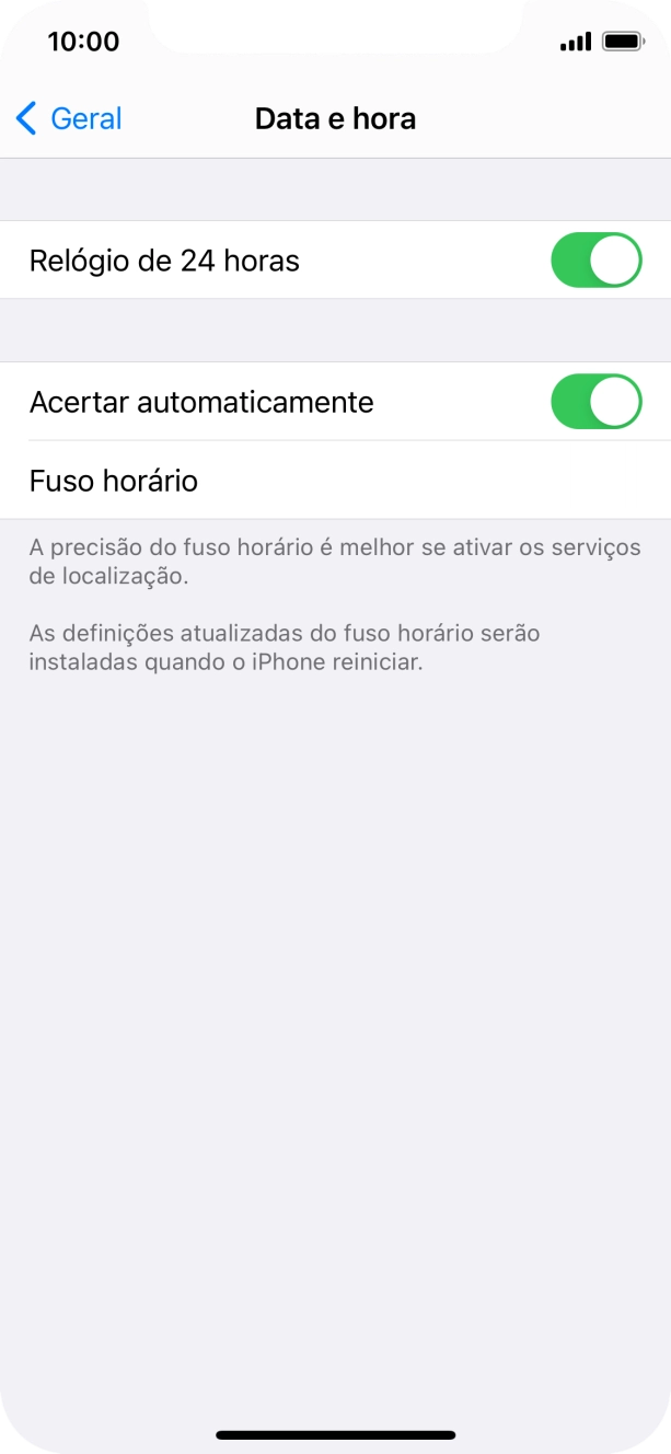 Para voltar ao ecrã inicial, deslize o dedo de baixo para cima a partir da base do ecrã.