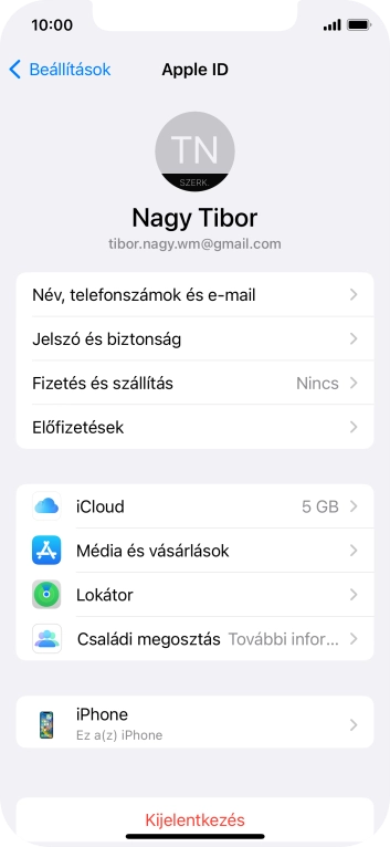 Húzd az ujjad felfelé a kijelző aljáról, hogy visszatérj a kezdőképernyőhöz.