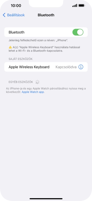 Húzd az ujjad felfelé a kijelző aljáról, hogy visszatérj a kezdőképernyőhöz.