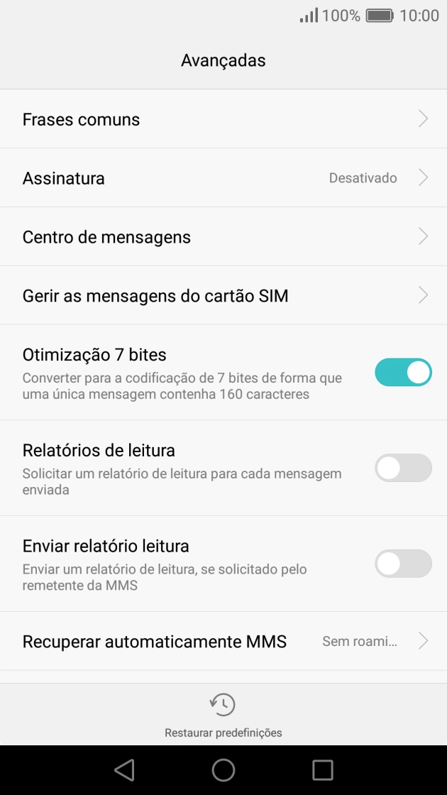 Prima Centro de mensagens.