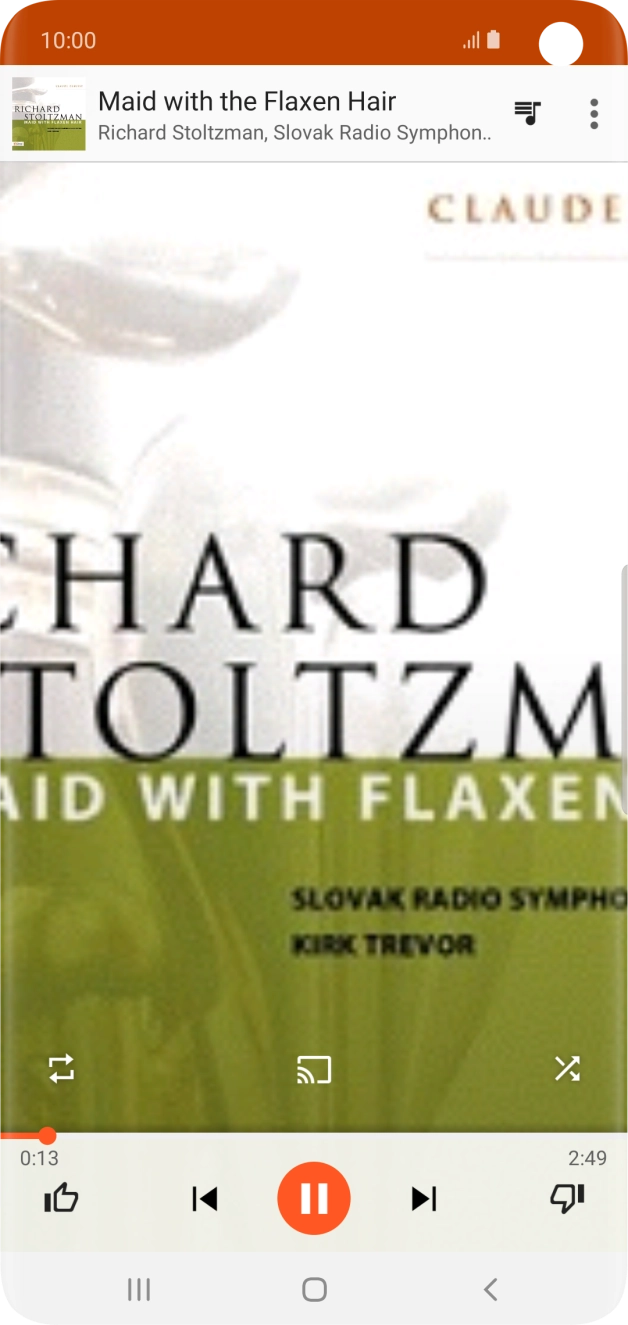 Prima a seta para a direita para ir para o ficheiro de música seguinte.