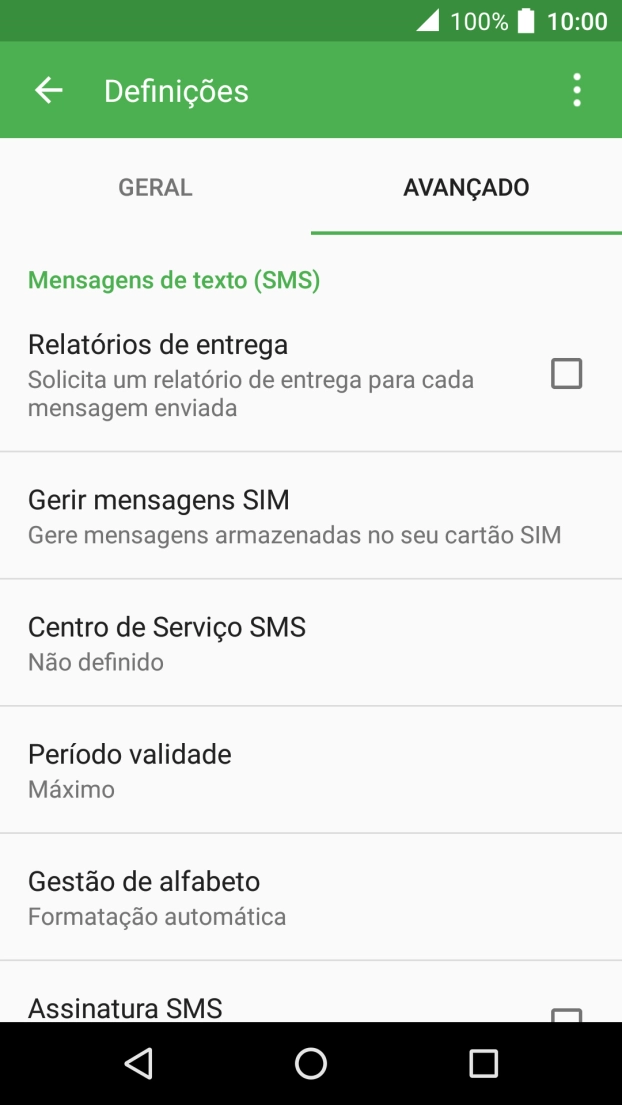 Prima Centro de Serviço SMS.