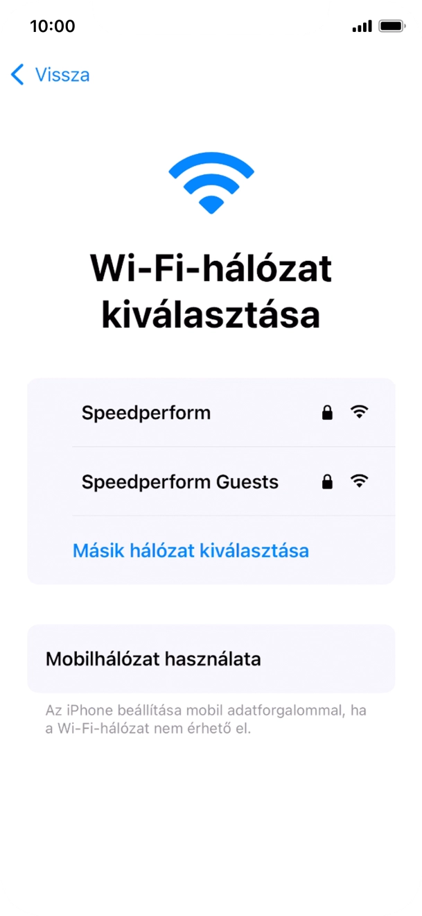 Válaszd ki a kívánt Wi-Fi hálózatot.