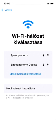 Válaszd ki a kívánt Wi-Fi hálózatot.
