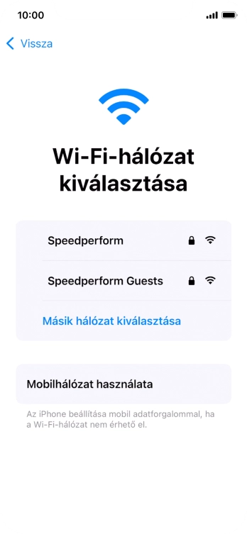 Válaszd ki a kívánt Wi-Fi hálózatot.