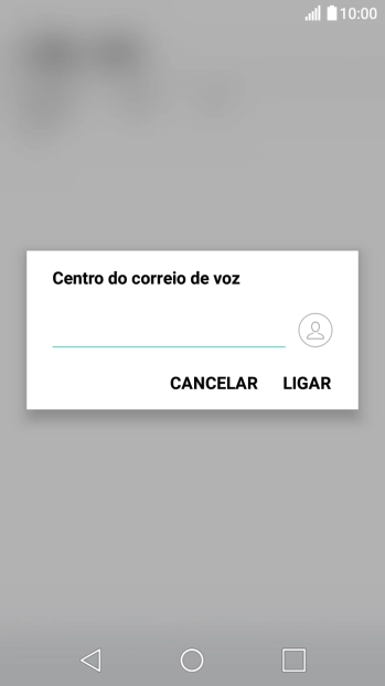 Introduza 123 e prima LIGAR.