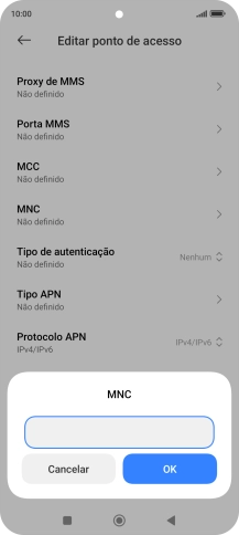Introduza 01 e prima OK.