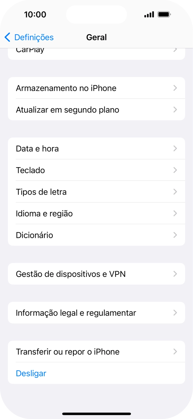 Prima Transferir ou repor o iPhone.