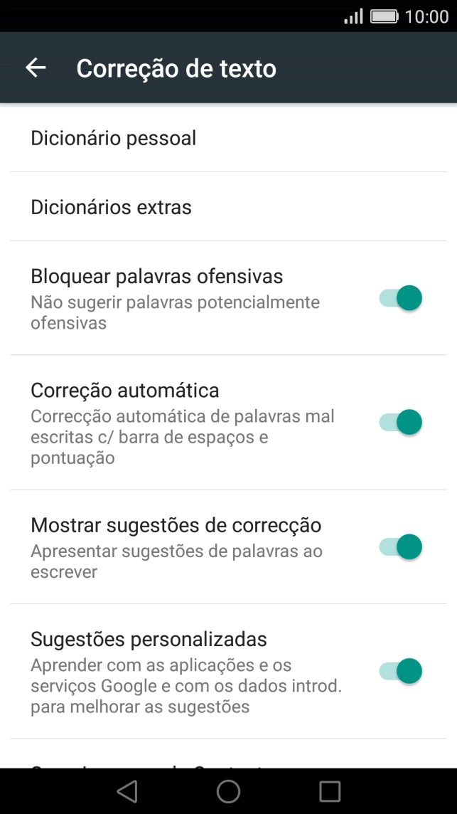 Prima a tecla de início para voltar ao ecrã inicial.