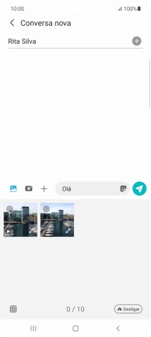 Prima o ícone de galeria e vá até à pasta pretendida.