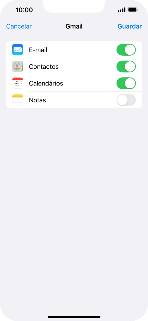 Se o ecrã mostrar esta imagem, a sua conta foi identificada e configurada automaticamente. Siga as indicações no ecrã para introduzir informações adicionais e concluir a configuração.