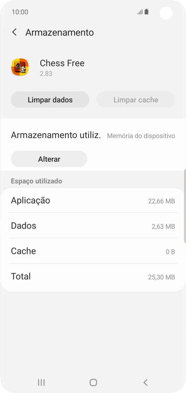 Prima a tecla de início para terminar e voltar ao ecrã inicial.