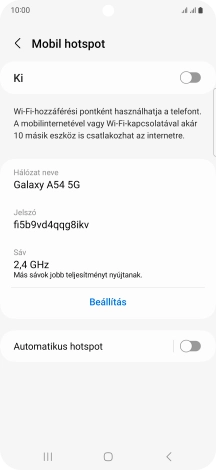 Válaszd a Beállítás lehetőséget.